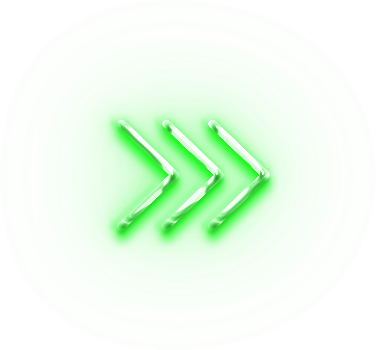 Glowing Green Neon Arrow